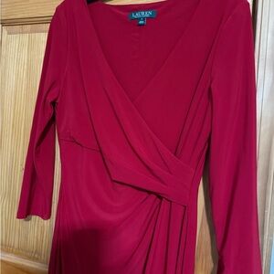 Ralph Lauren Vibrant Red Long Sleeve Dress
